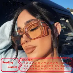 Sexy Square Clear Reading Glasses Men Woman Fashion Brand Oversized Glasses Frame Prescription Optics Presbyopic Eyeglasses Hot