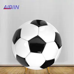 AIBIIN Round Arch Backdrop Cover Football Soccer Basketball Baseball Kid Birthday Party Decor Baby Shower Photography Background