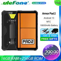 Ulefone Armor Pad 2 , Rugged Tablet , 11 Inch 2K , Up to 16GB RAM+256GB ROM , IP68/IP69K Tablet , 18600mAh , Android 13 , 4G Tab