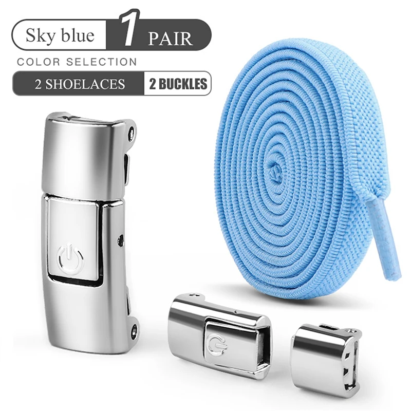 8mm Geen Stropdas Veters Druk Lock Schoenveters Zonder Stropdassen Elastische Veters Sneaker Kids Adult Verbrede Platte Schoenveter voor Schoenen
