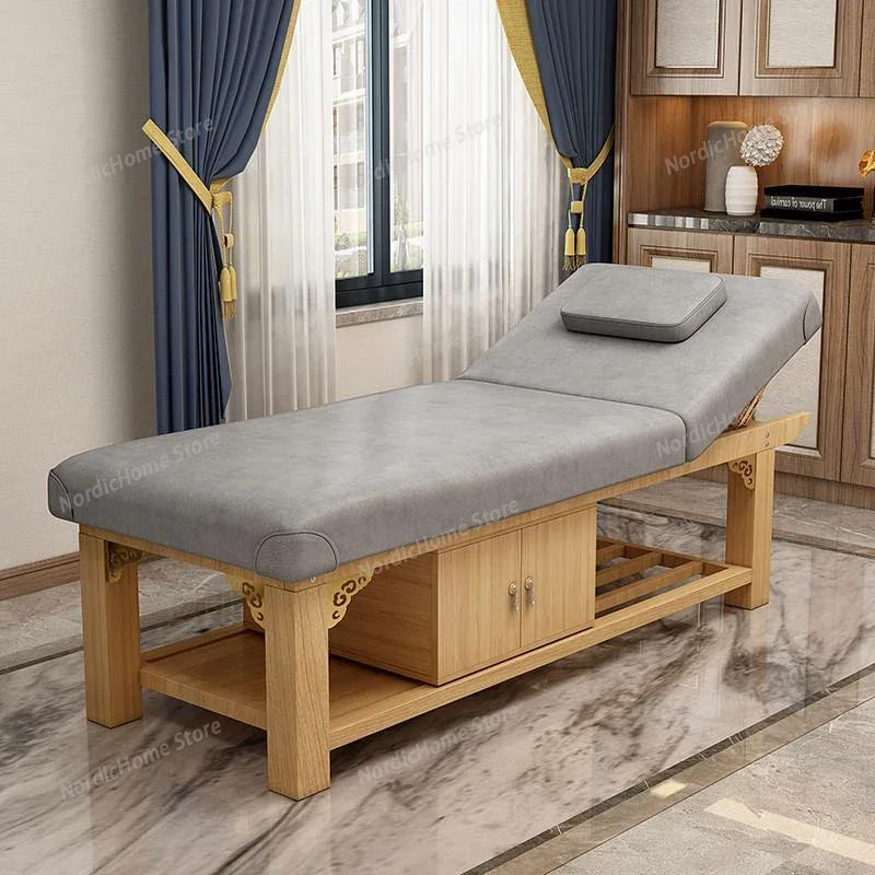 

Nordic Multifunctional Massage Tables Solid Wood Beauty Salon Massage Tables Foot Bath Designer Furniture Cama De Masaje HBMT