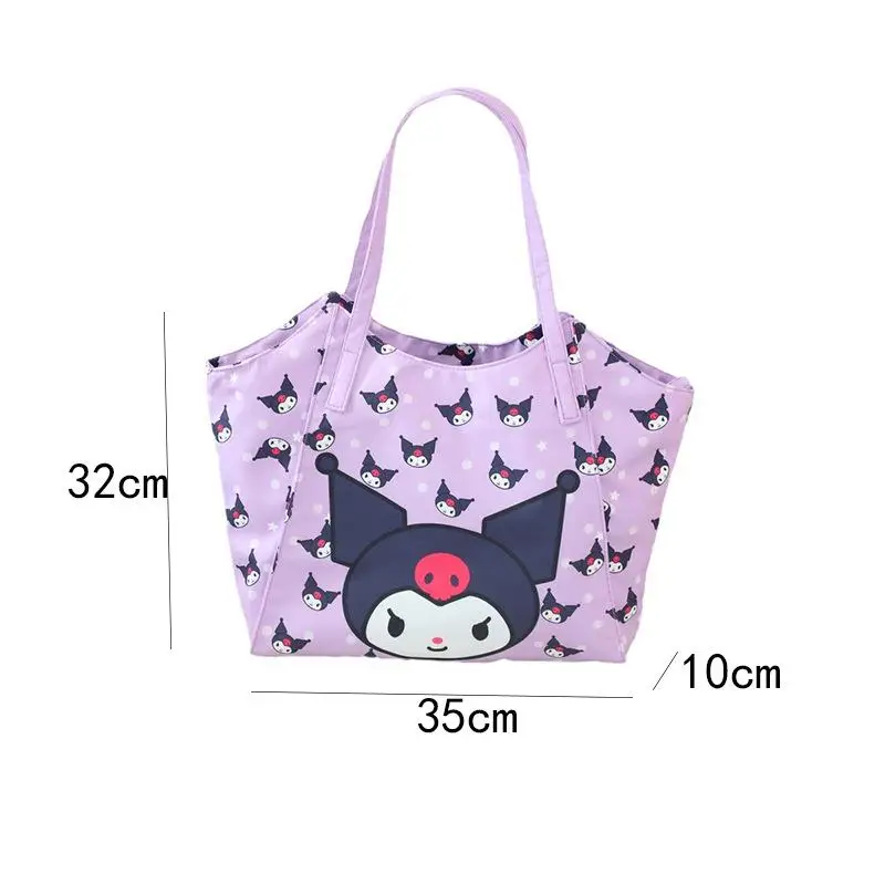 Kawaii Sanrio Keroppi Badtz Maru Hanyodon Handbag Girl Shopping Bag borse a tracolla ad alta capacità Anime Figure Cute Festival Gift