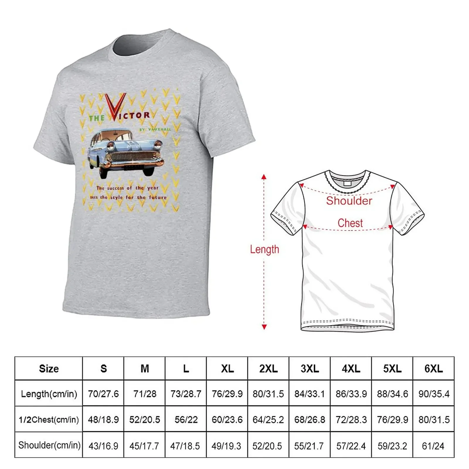 VAUXHALL VICTOR T-Shirt summer top quick-drying heavyweight t shirts for men