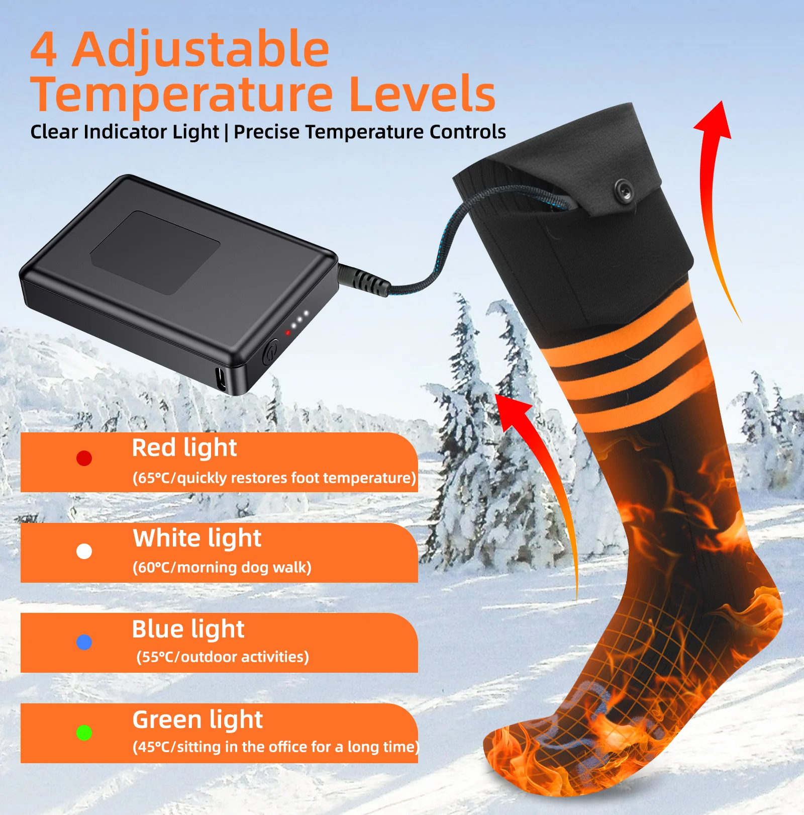 Verwarmde sokken, warme fleece - Outdoor Camping In Winter recensie en prijs
