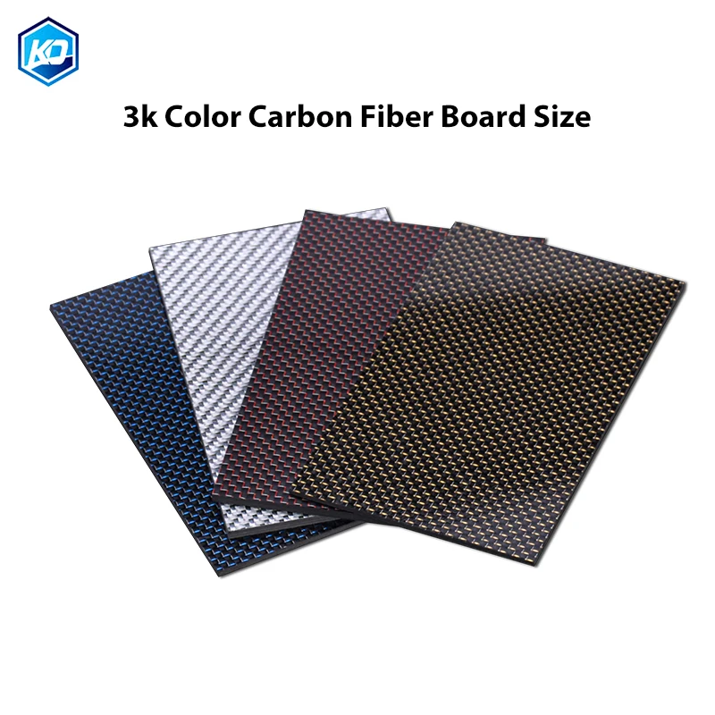 3k Color Carbon Fiber Board Size 75x125mm Board Blue Red Yellow Silver Glossy And Matte Surface Carbon Fiber Panel