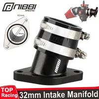 NIBBI-colector de admisión de motocicleta, adaptador de interfaz de carburador de goma de 32mm/30mm compatible con conector de motor Yamaha ATV Pit Dirt Bike