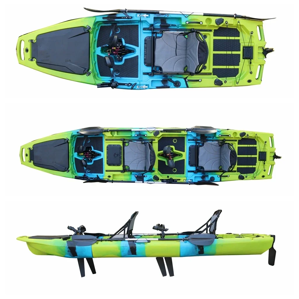 Vicking Modular Kayak Plastic Factory Custom High Quality Lldpe 2.8m PE CE Certificate Kano Plastic Canoe 8 Degree VK 2 Years