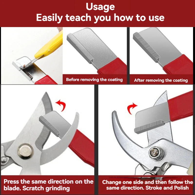 Portable Alloy Steel Sharpener Multifunctional Knife Scissor Pruning Shear Quick Sharpening Hand Tools Grinding Tool Grindstone view 3
