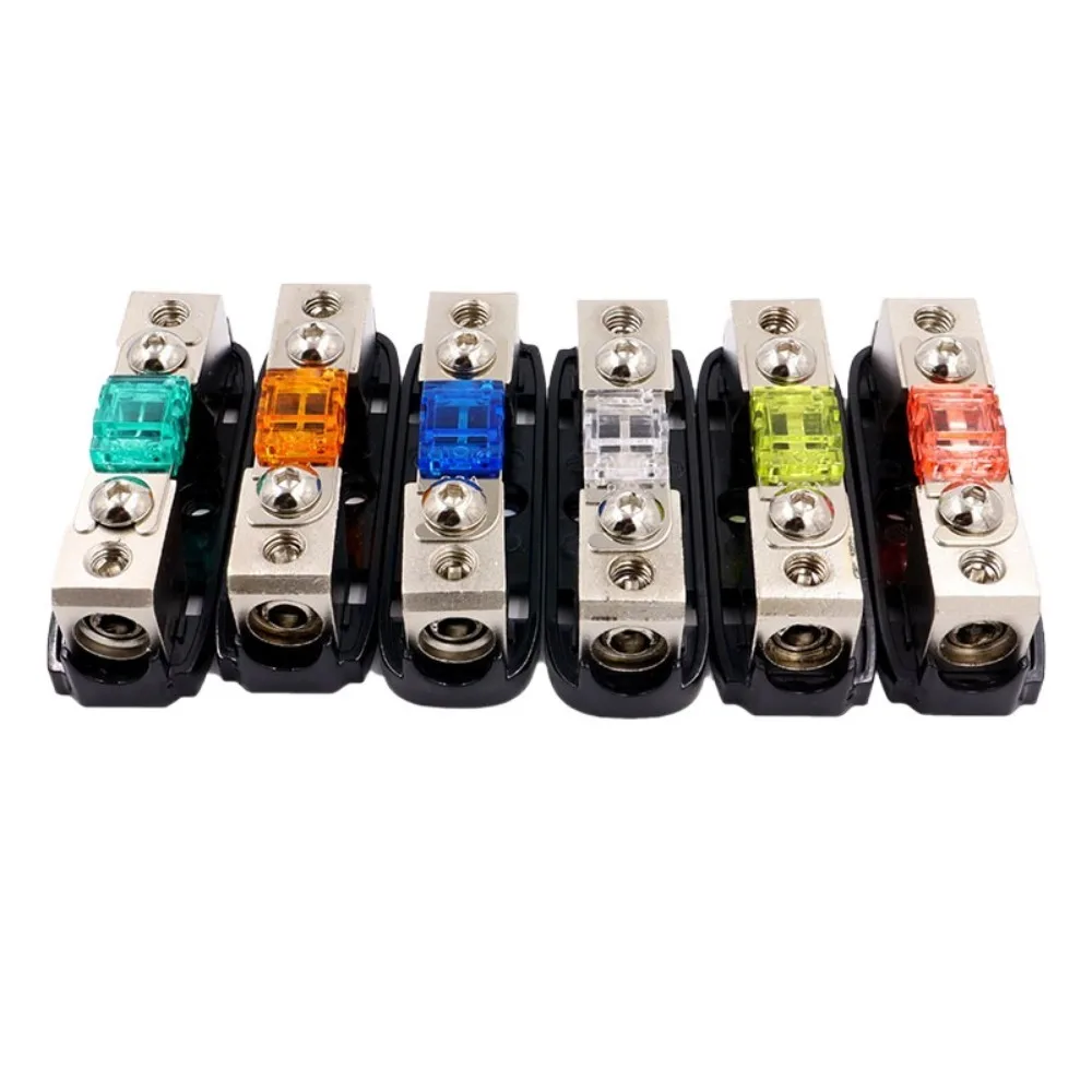 Automotive Fuse Holders 30-150A Car Audio Fuse Frosted Safety Bladder Power Fuse Holder Power Distribution Block Fusebox Auto