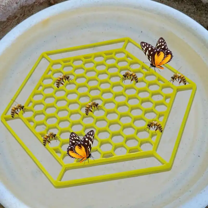 Printed Floating Bee Island Outdoor Bee Waterer Cups Bee Water Dispenser Butterfly Water Stations Drinking Trays Bee Water Cup
