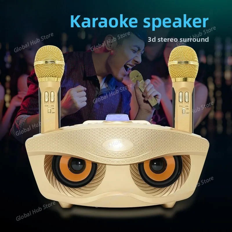 

For SD306S Bluetooth Speaker Owl Mobile Phone Singing Wireless Microphone Dual Speaker Microphone Stereo