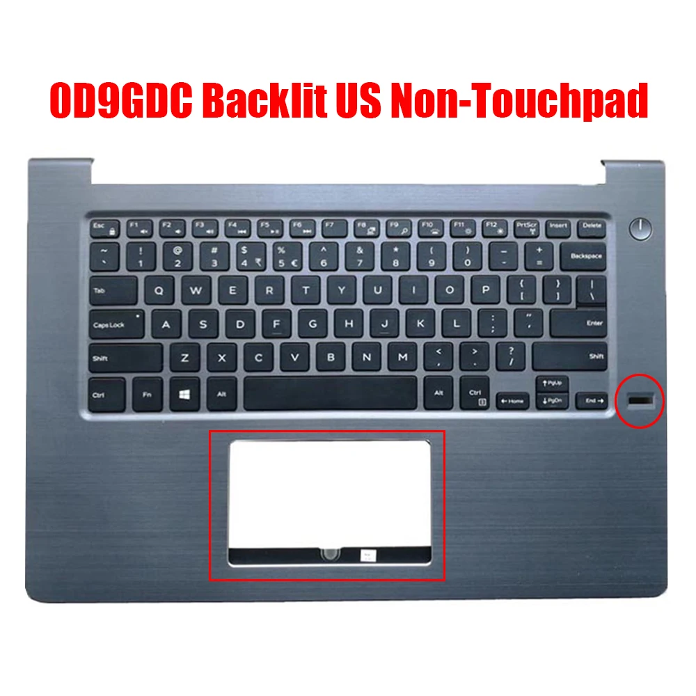 

Laptop Palmrest For DELL For Vostro 14 5468 V5468 0D9GDC D9GDC AM1Q1000600 0PTGCR PTGCR 06WRP4 6WRP4 English US Keyboard New