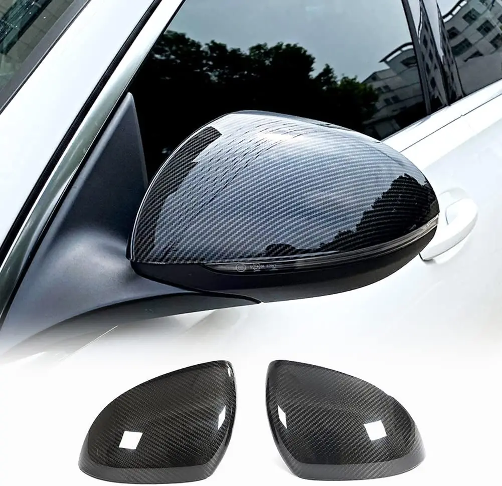 Carbon Fiber Side View Mirror Cover Caps Compatible for W206 GLC W223 W214 V295 V297 2022-2024 2PCS L+R Side Replacement Mirror