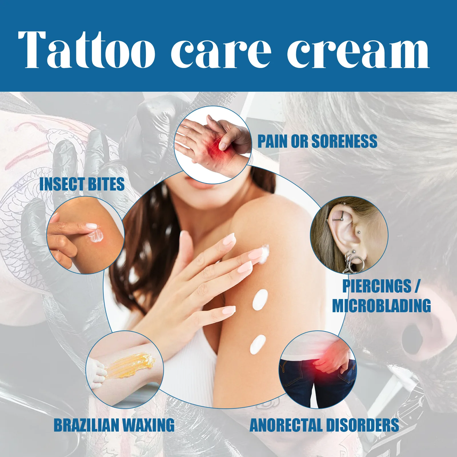 South Moon Tattoo care cream, gentle and clean moisturizing care fade tattoo tattoo print skin care cream