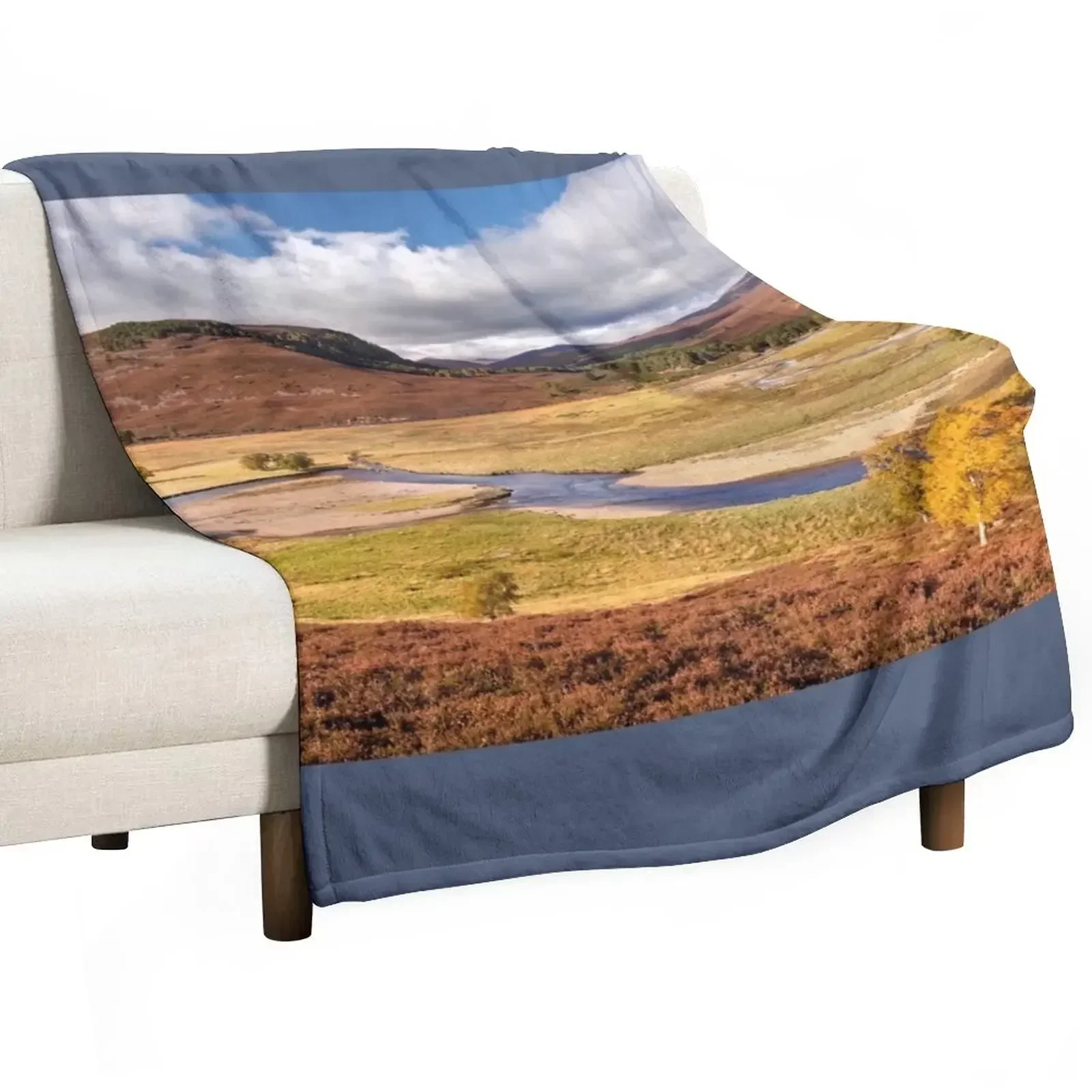 

Linn of Dee in Autumn Cairngorms NP Scotland. Throw Blanket Nap sofa bed Blankets