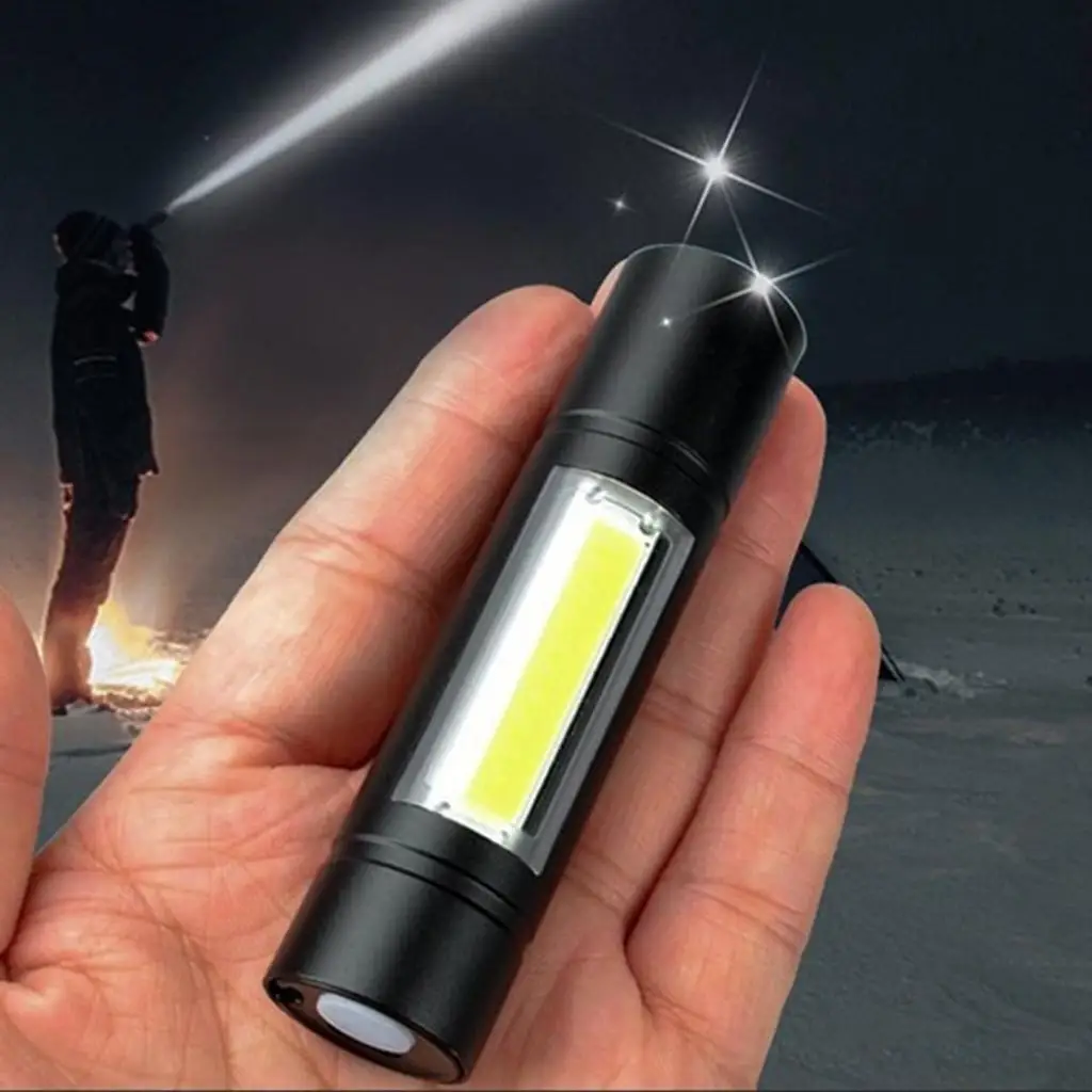 Illuminazione per bicicletta ricaricabile USB torcia a led o torcia fissa lampada per bicicletta da campeggio impermeabile Troch batteria incorporata