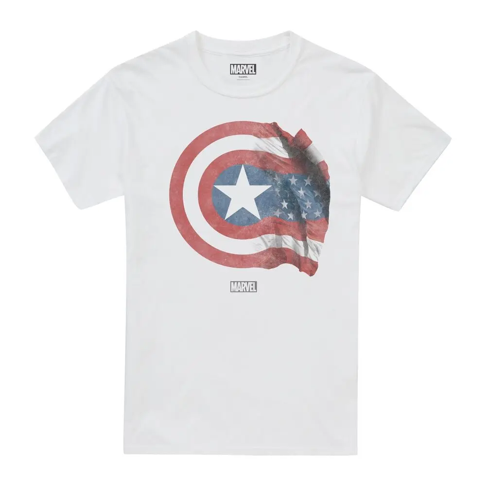 Mens T-Shirt  Shield Flag Top Tee S-2XL Official