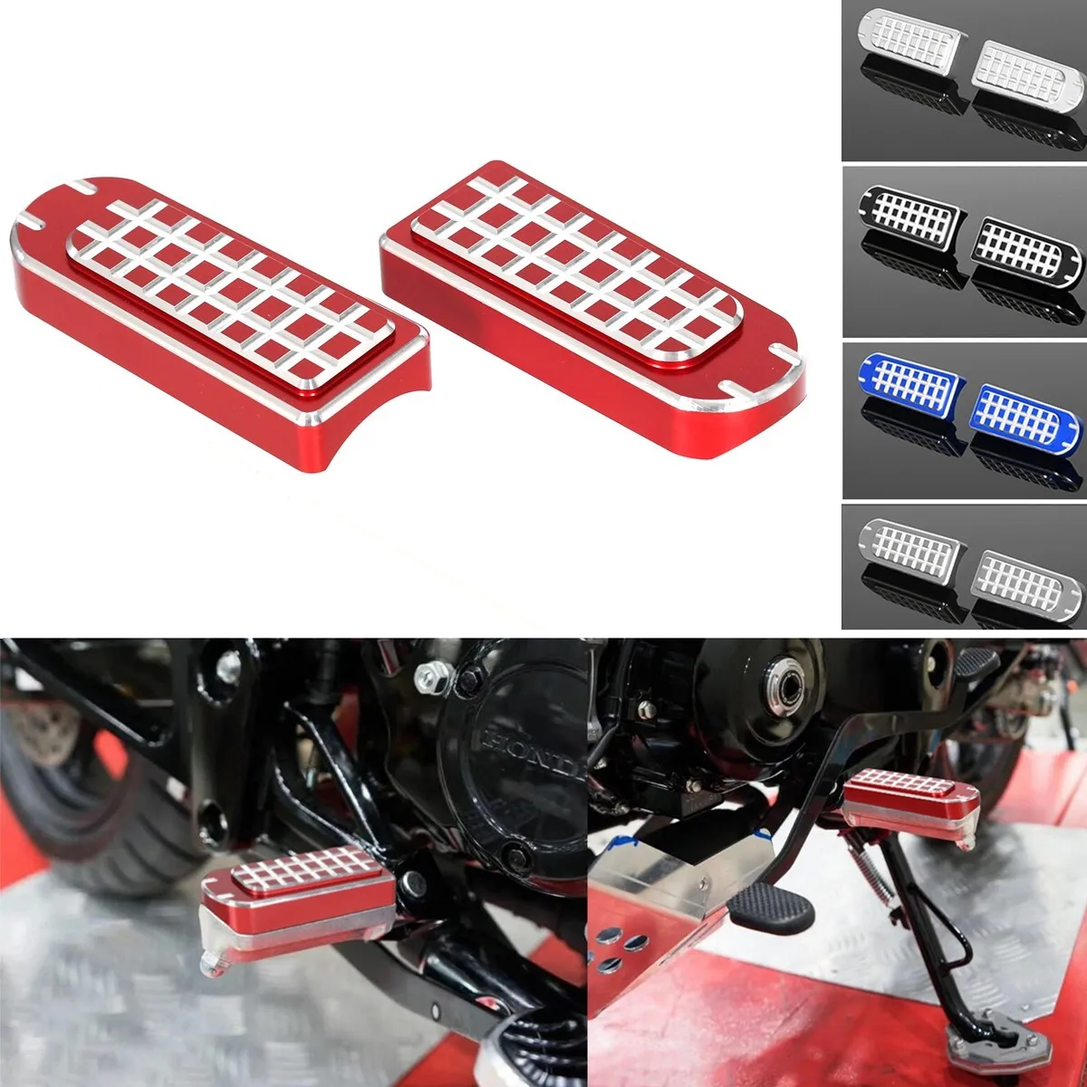 

3D передние подножки с ЧПУ, чехол для педалей для Honda CB CB400F Super Four CB500 CB500S Twin XL125V GROM 125 MSX125 VFR1200X NTV650