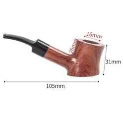 Small Hammer Pear Wood Pipe Simple and Elegant with A Silky and Smooth Hand Feel A Portable Dry Wood Pipe