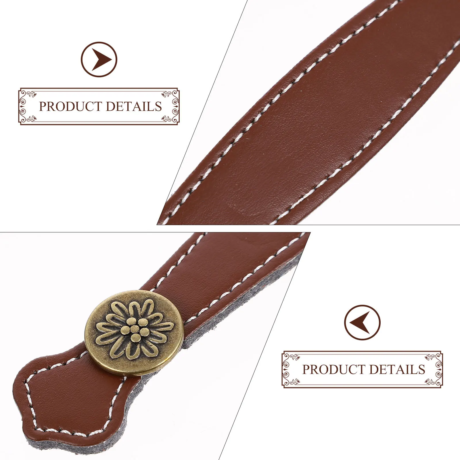 

3Pcs Zinc Alloy Handle Vintage Style Drawer Pulls for Cabinets Wardrobe Suitcase Furniture Decorative Accessories