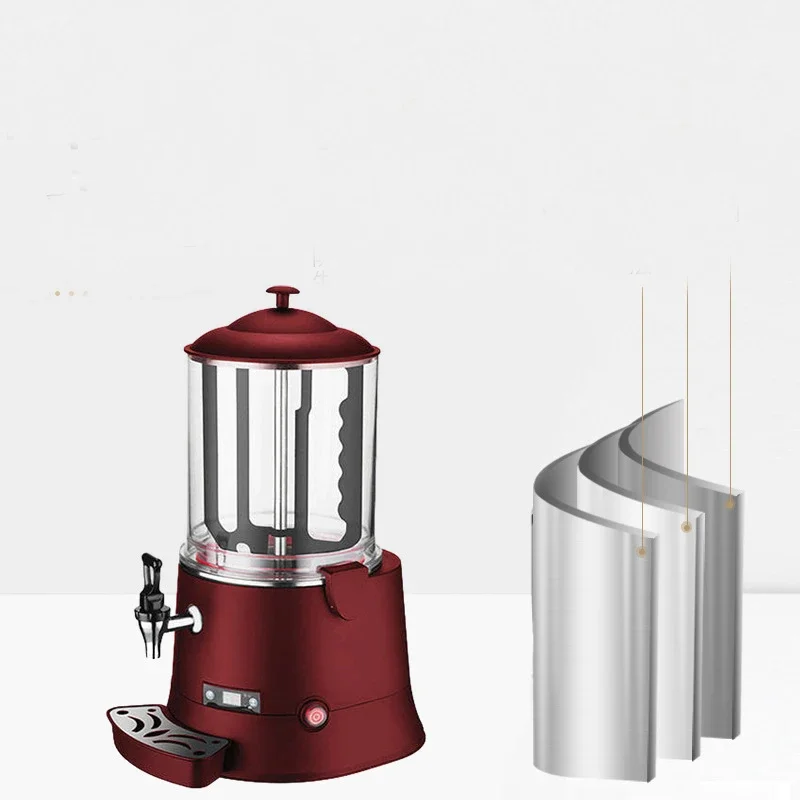 

110V 220V Heiße Schokolade Maschine 10L Trinken Heiße Schokolade Spender Milch Tee Sojabohnen Kaffee Wein Spender Küchengerät