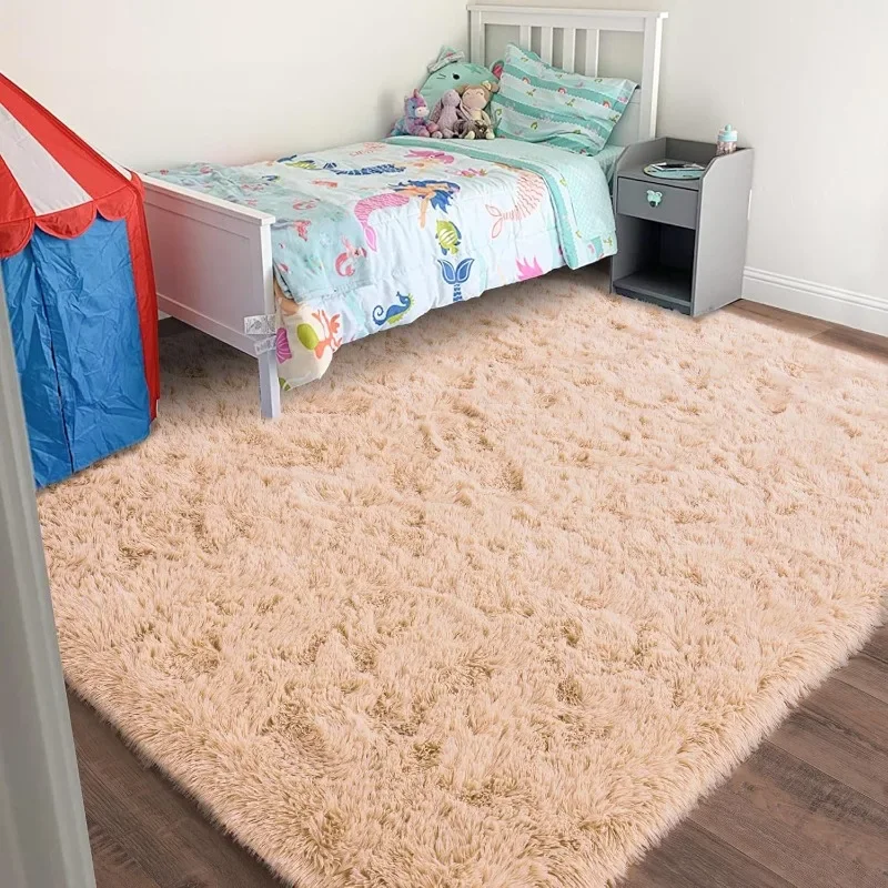 

NEW 8x10 Area Rug for Living Room, Ultra Soft Large Shag Rug for Bedroom, Upgrade Non-Slip Plush Modern Fluffy Carpet, Camel