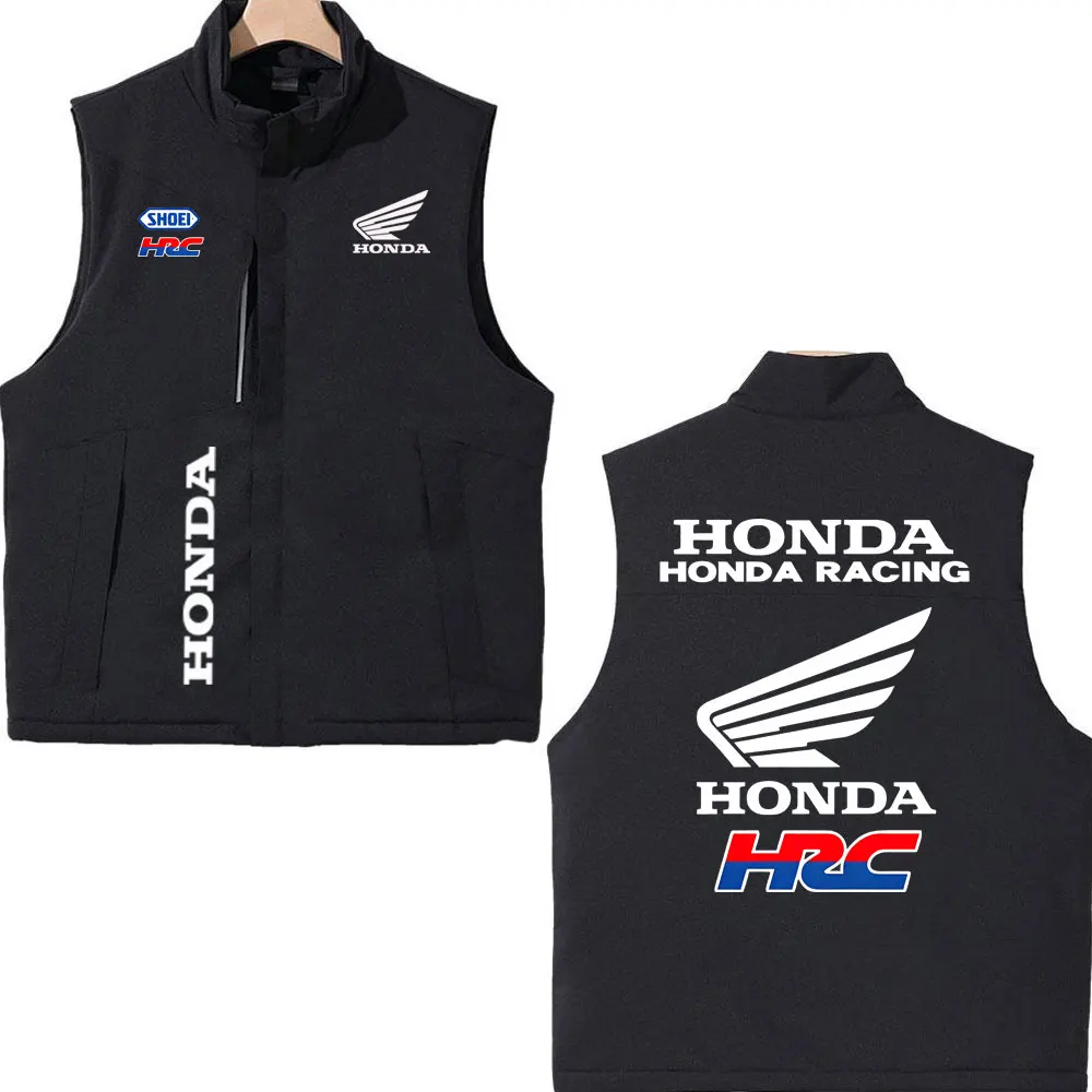 

Мужские и женские осенне-зимние уличные жилеты с хлопковой подкладкой Honda Racing, мотоциклетные уличные модные куртки и теплая одежда