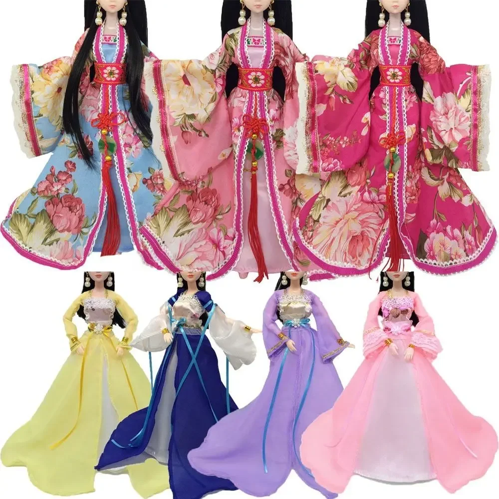 Newest Ancient Dress Doll Chinese Imperial Concubine Court Fairy Suit For 30cm Doll Accessories Girl Princess Dolls Clothes
