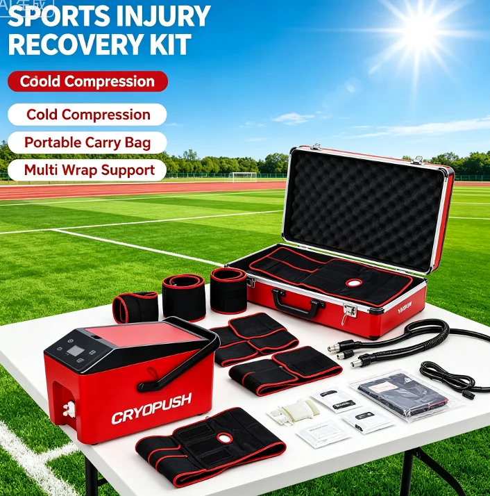 Knee Full‑Leg Cryo Compression Cuff System Circulating Hot Cold Therapy Unit For Sports Athlete Injury Recovery Care