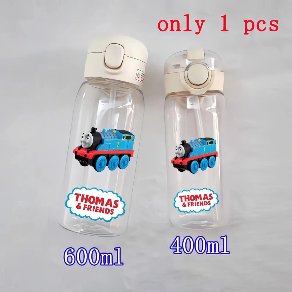 Thomas 400/600ml butelka do picia wody Flip-top ze słomkowym kubek termiczny prezent urodzinowy dla dziecka dla dzieci