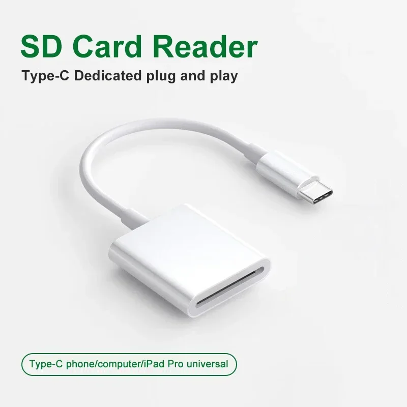 ZLRLMHY Type C to SD TF Dual Card Slot Memory Portable Card Reader, SD Card Reader for iPhone 15/iPad/Mac,Plug and Play-2 Slots