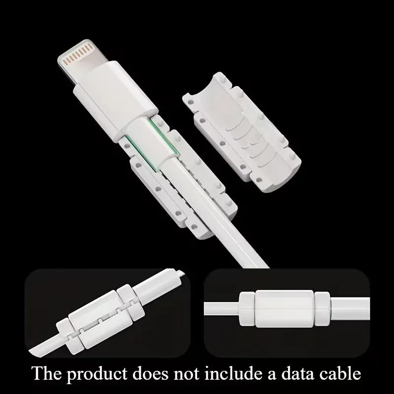 4 Sets Plastic Cable Protectors, Charging Cable Sleeves, Suitable for Cell Phones, USB & Tablet Data Cables, Cable Protection