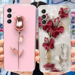For Samsung Galaxy A14 5G Case Samsung A14 4G Elegant Printing Soft Silicone TPU Phone Cover For Samsung A14 A 14 SM-A146B A145F