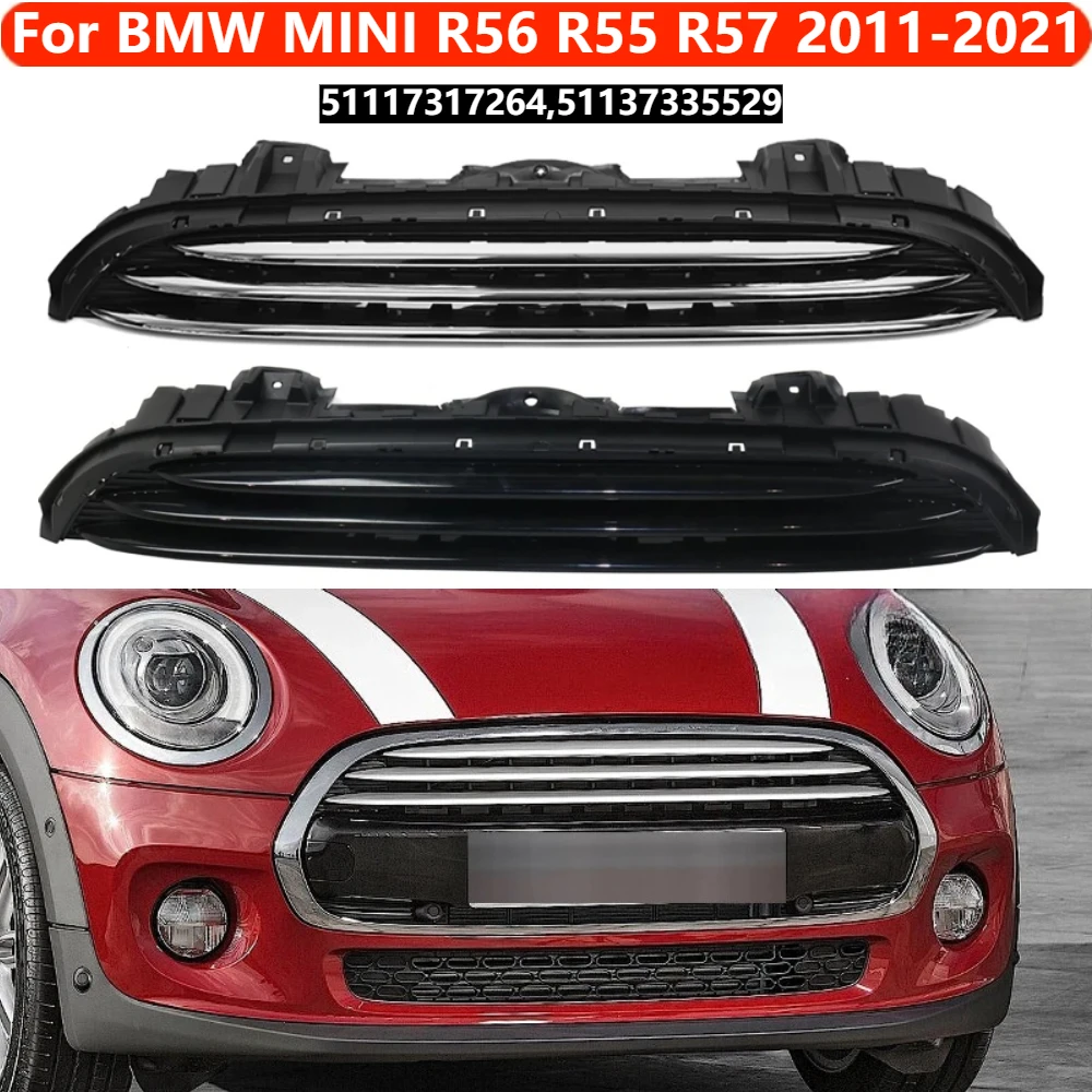 

Front Bumper Vent Grille Trim Honeycomb Mesh Hood Molding Grill Frame For BMW MINI R56 R55 R57 2011-2021
