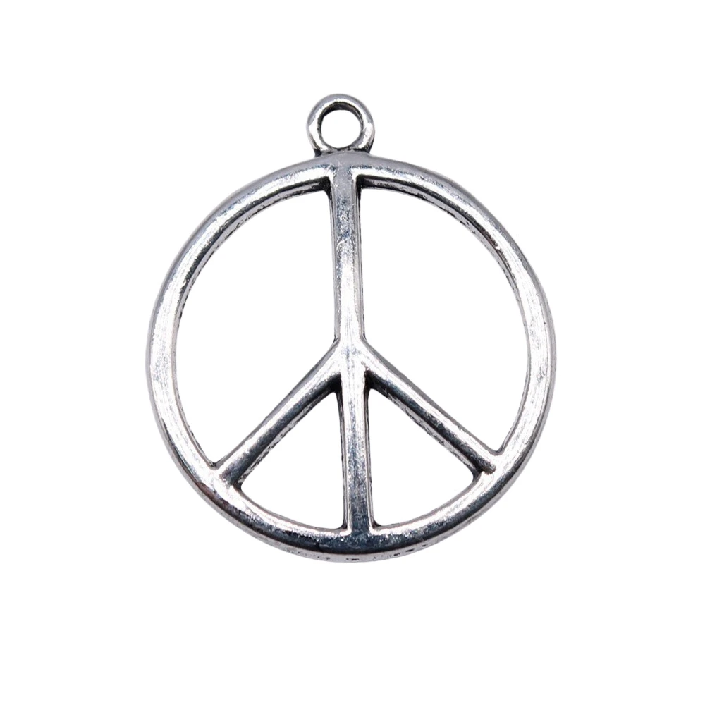 Accessories For Women Peace Symbol Charms Jewelry And Accessories 27x24mm 10pcs