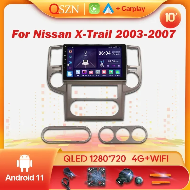 

QSZN Android Car AutoRadio For Nissan X-trail 2003 - 2007 Carplay Qualcomm Car stereo Multimedia player 4G wifi DSP 48EQ 2 Din