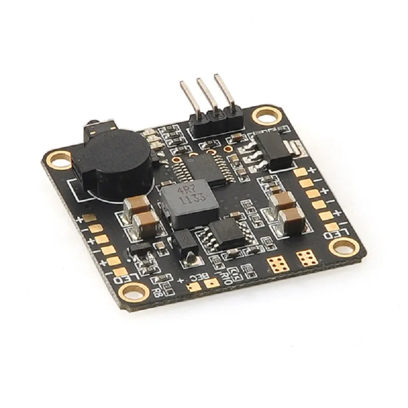 Placa de distribución FPV 5 en 1 incorporada 3A 5/12V BEC Control de luz LED rastreador de alarma de bajo voltaje voltaje de entrada 7-26V