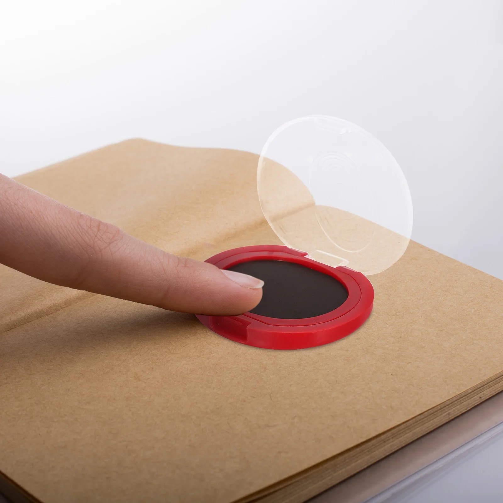 4 قطعة وسادة حبر مدمجة لبصمة الإصبع باللون الأحمر سريعة الجفاف لوحة ختم بصمة الإبهام لتحديد الفصول الدراسية والمكتب