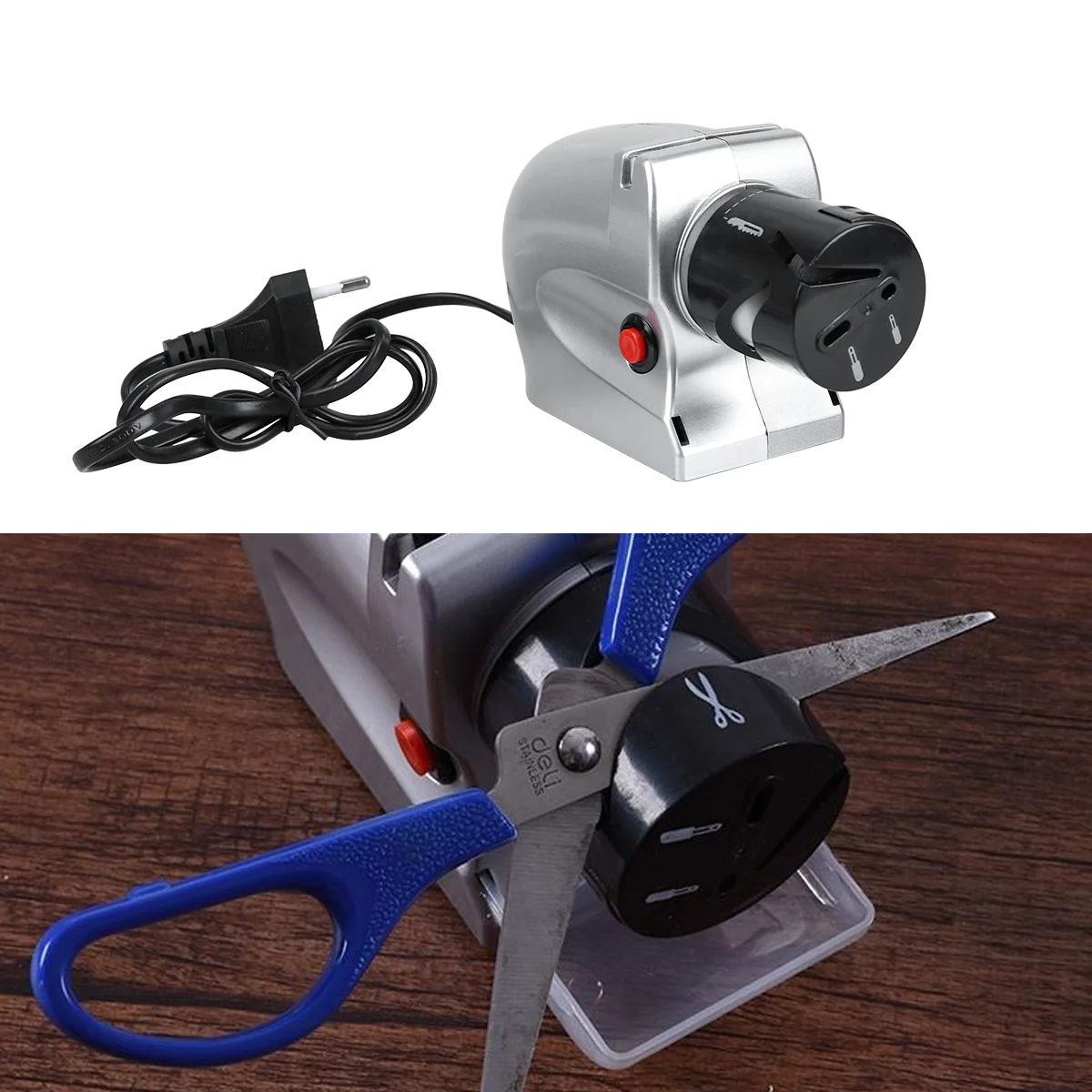 EU Plug Electric Motorized Diamond Blades Knife Sharpening Sharpener Fast Grindstone Multi-Function Home Kitchen Sharpening Tool