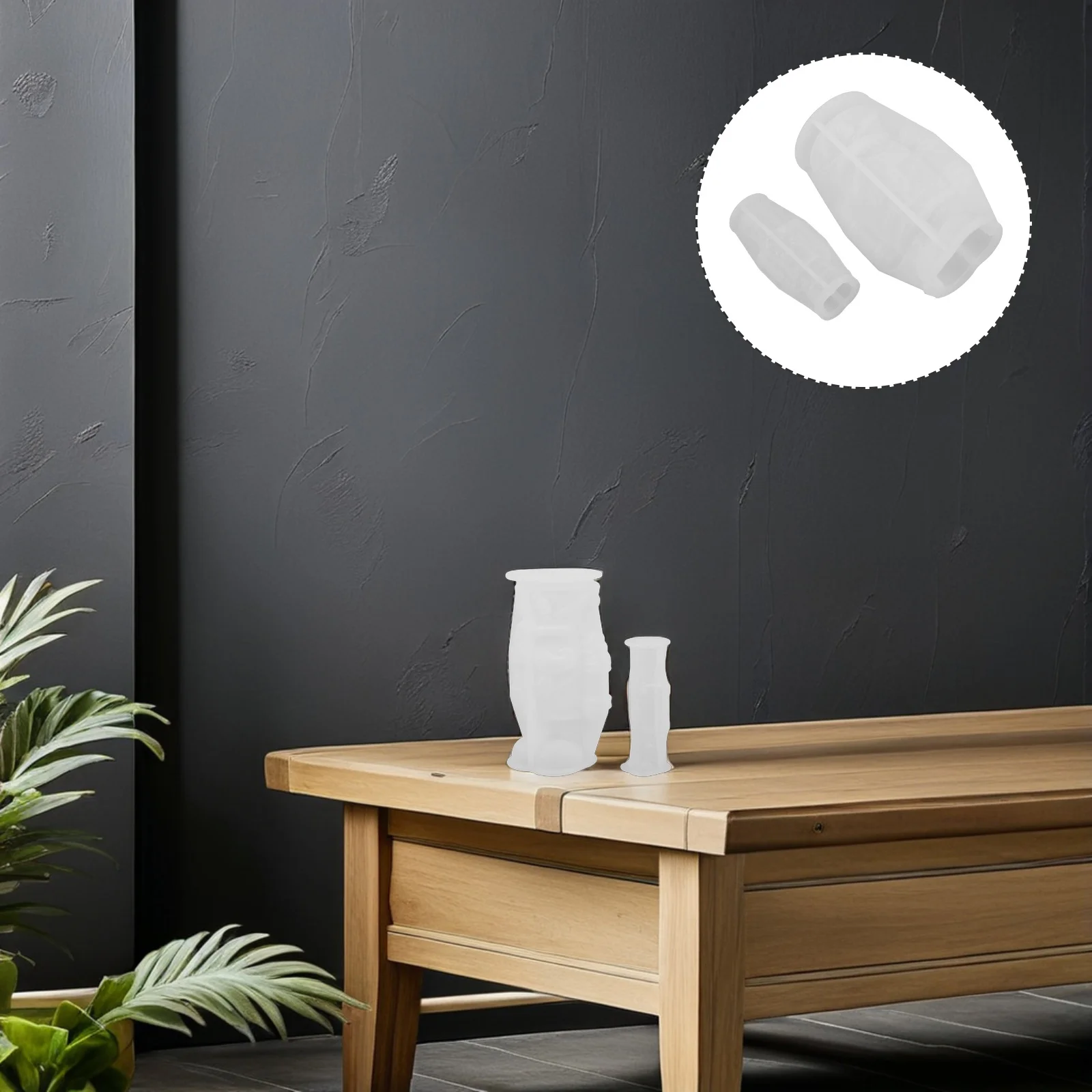 

2 PCS Christmas Making Molds Candlestick Silicone Nutcracker for Resin Epoxy Casting Mould Pillar Small