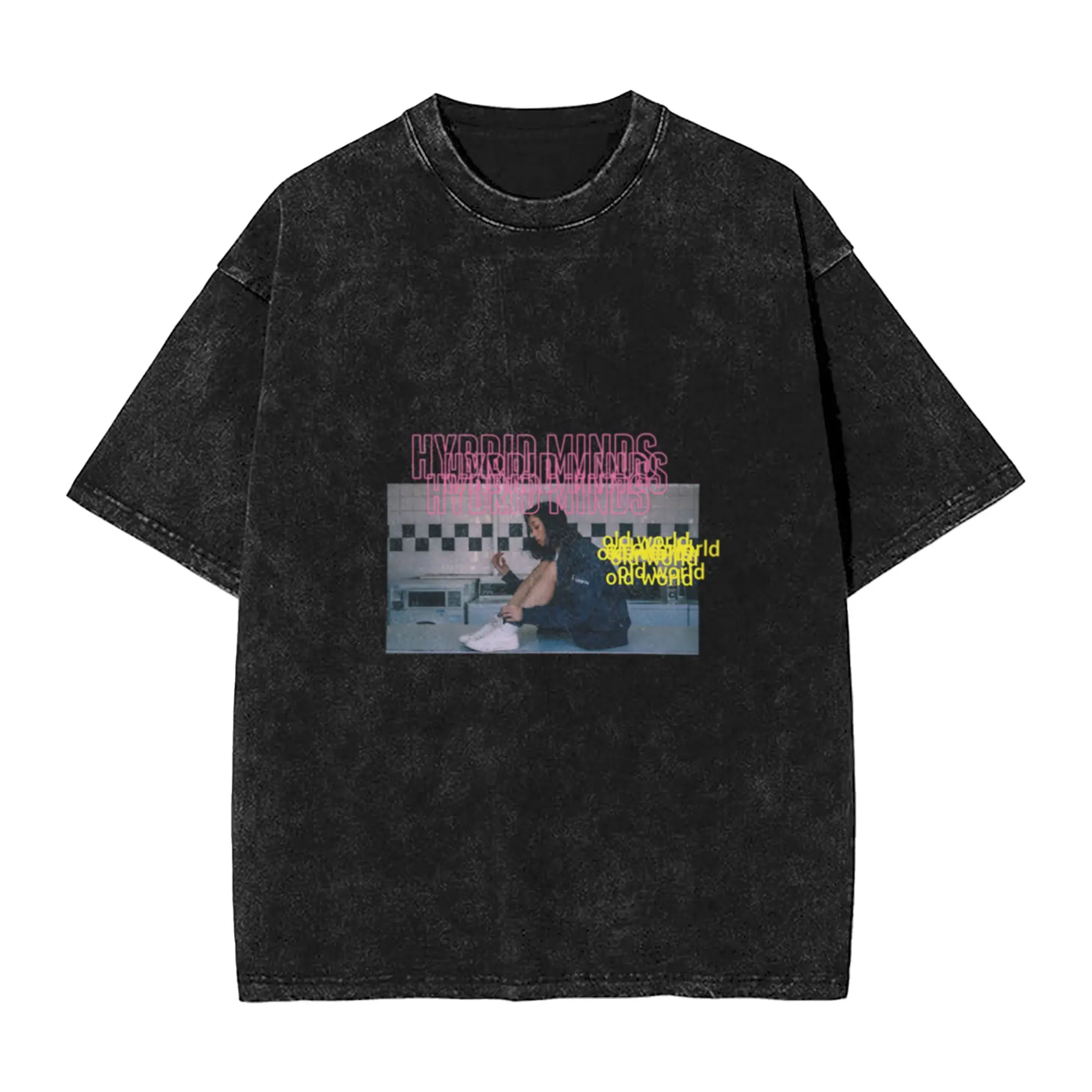 Hybrid Minds Design Unique Stylish A T-Shirt Oversized Short Sleeve Men's Women's Cotton Tees Tops