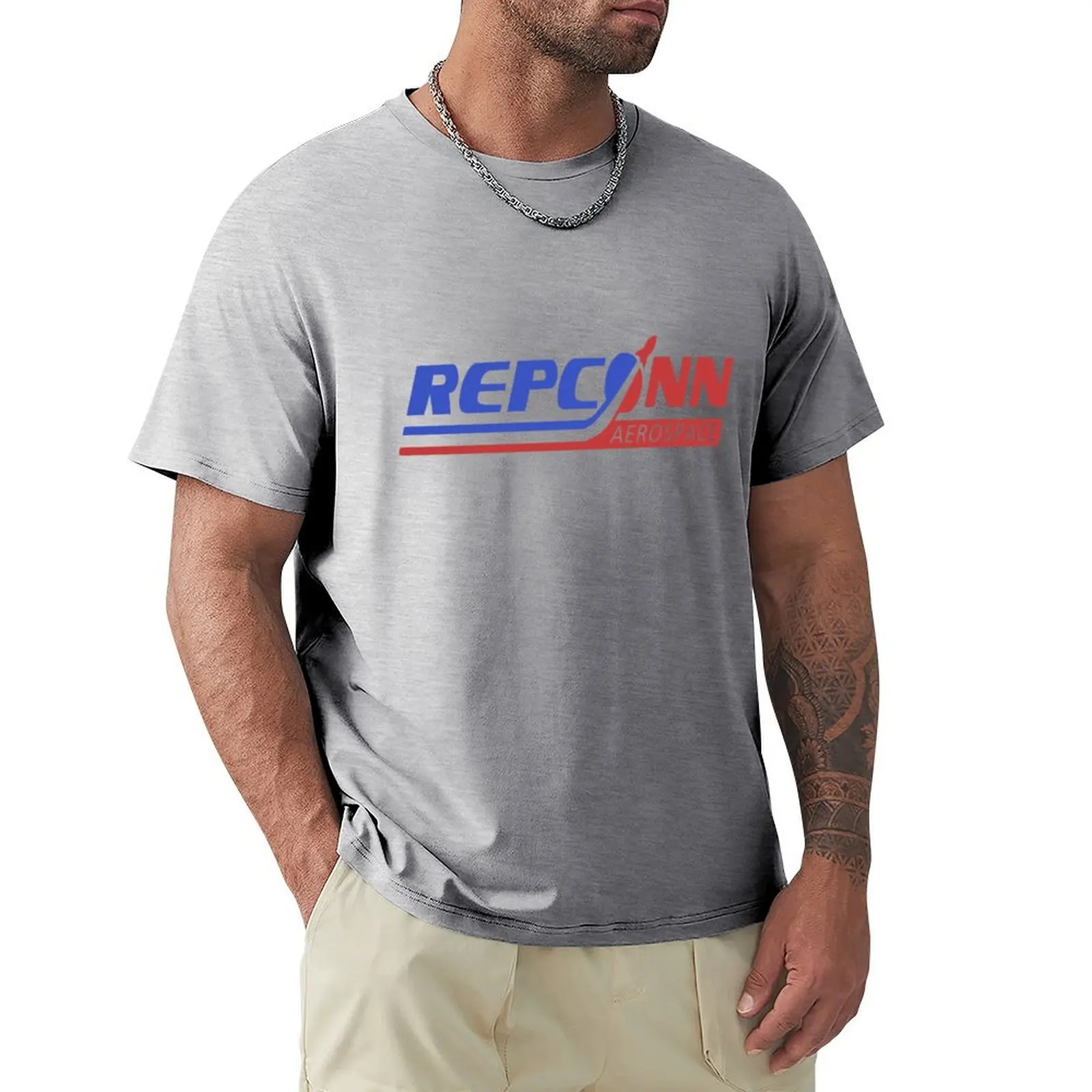 Repconn Aerospace T-shirt customs sweat oversized cute clothes slim fit t shirts for men