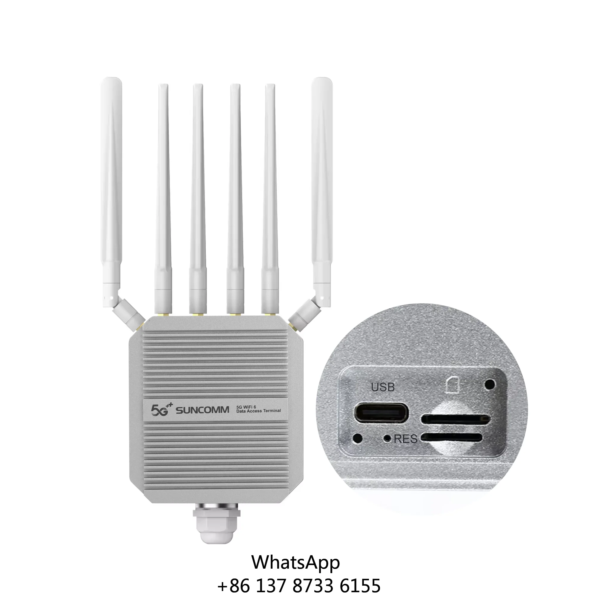 

WiFi Outdoor 5G Router AX3000 Dual-band WiFi6 Single SIM POE Power 2500Mbps Port Firewall VPN For Global 4G/5G Networks