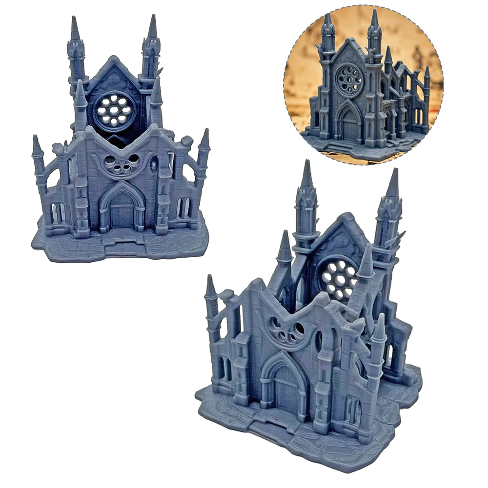 Temple Terrain Scenery for Tabletop Wargaming Fantasy 3D Printed DnD Scatter Terrain