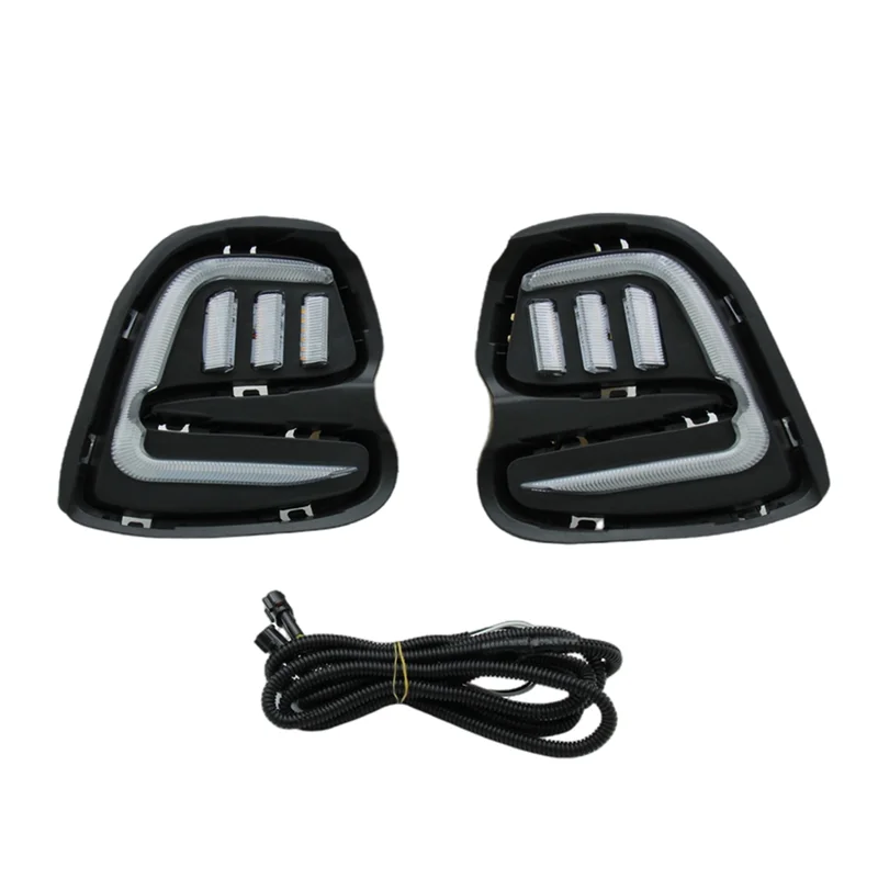 

For Cavalier 2016-2018 Daytime Running Lights Turn Signal Fog Lamp White Yellow Blue Car Accessories