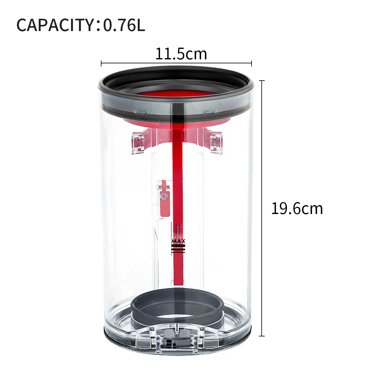 Big Dust Bin for Dyson V11 V15 SV14 SV15 SV22 Cordless Vacuum Cleaner Large Size Canister Dust Clear Bin Bucket Replacement