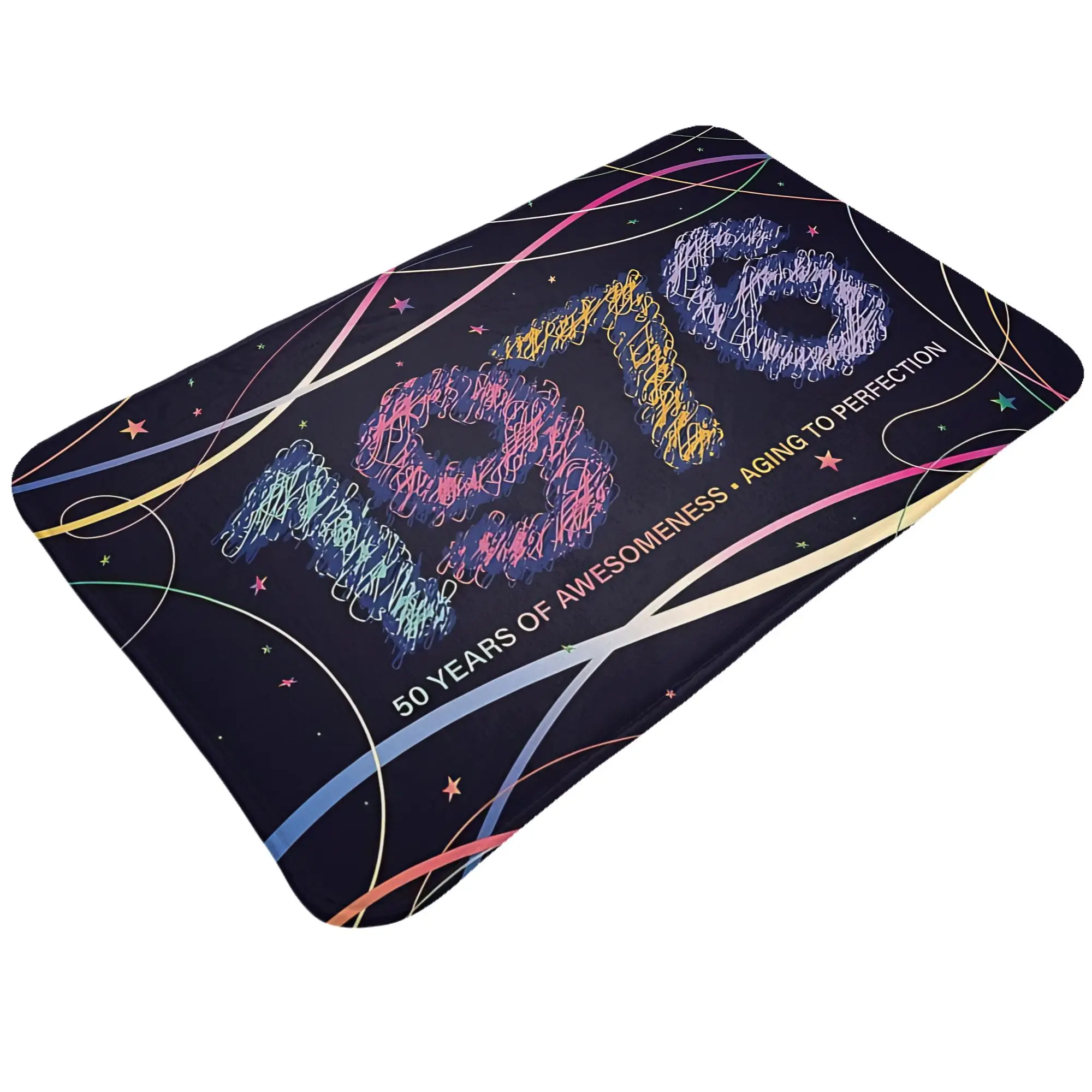 1976 50 Years of Awesomeness Aging to Perfection Decorations Bathroom Mat  Doormat Kitchen Carpet Outdoor Rug Home Decoration