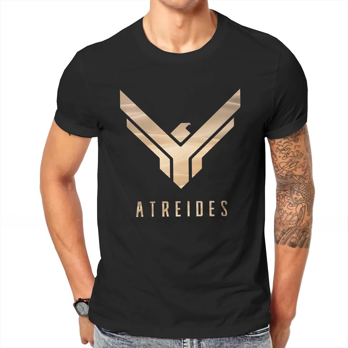 heavyweight Informal House Atreides Symbol TShirt For Men  Chronicles Sci-Fi Movie Camisetas Fashion Homme Printed Loose