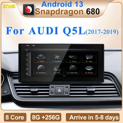 STWEIQualcomm Snapdragon 680 6225 2.4GHz Wireless CarPlay Auto For AUDI Q5 2018 2020 Car Multiledia Players Video GPS Bluetooth