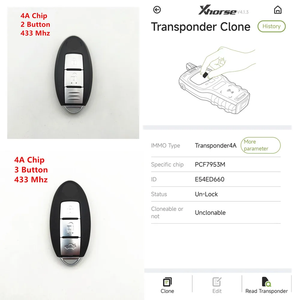 Mando a distancia inteligente para coche, llave sin llave con 3 botones, Chip 4A de 433mhz, para Nissan Xtrail x-trail Qashqai 2014, 2015, 2016,